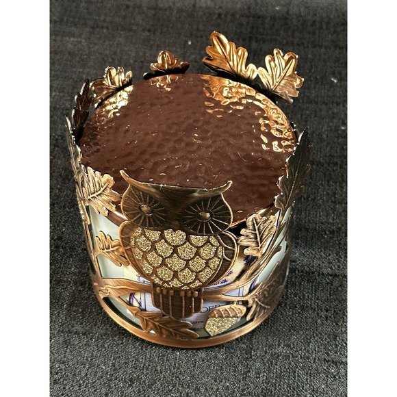 Bath & Body Works Owl on Branches + TWO 3-wick Candles Set Lavender Frozen Lake - Picture 5 of 10